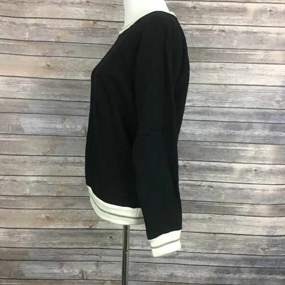 J. Crew Black and White Sweatshirt - Picture 2 of 5